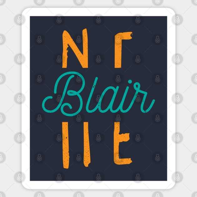 Blair Nebraska City Typography Sticker by Commykaze